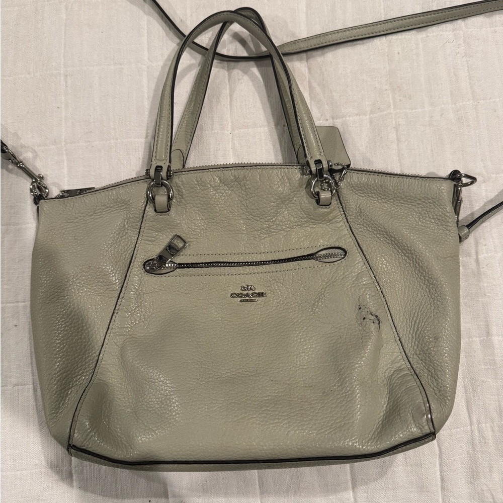 Coach Sea Green Leather Hobo Crossbody Bag